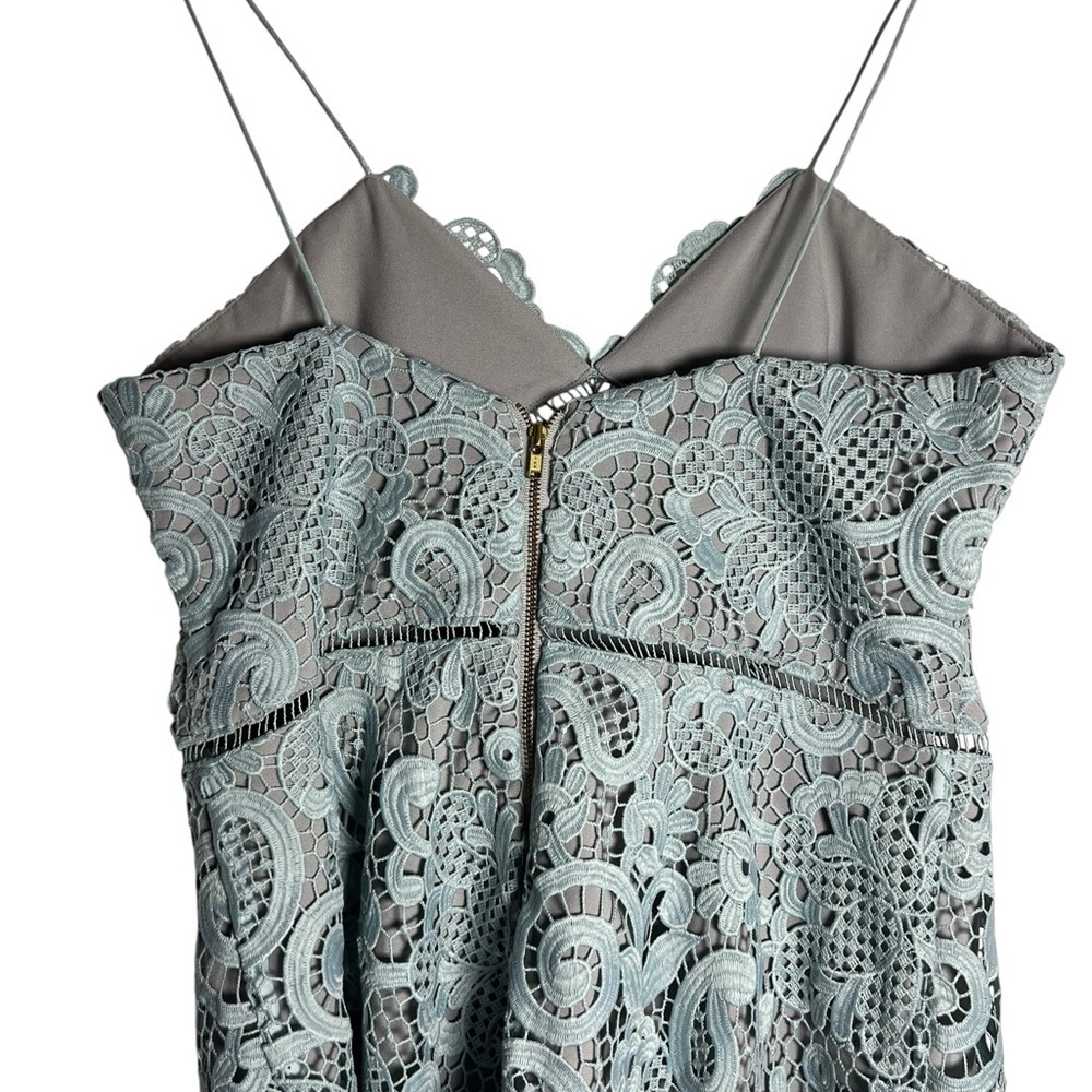 Self-Portrait Blue Lace Dress - Elevated Date Night - Vacation - Size 8 - Picture 3 of 8